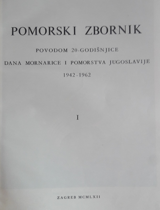POMORSKI ZBORNIK 1942 - 1962, I. in II. del - slika 3