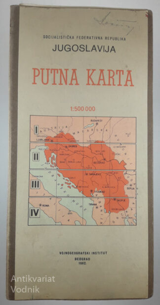 PUTNA KARTA JUGOSLAVIJE 1: 500000