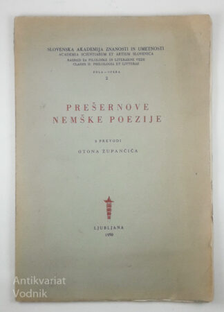 PREŠERNOVE NEMŠKE POEZIJE