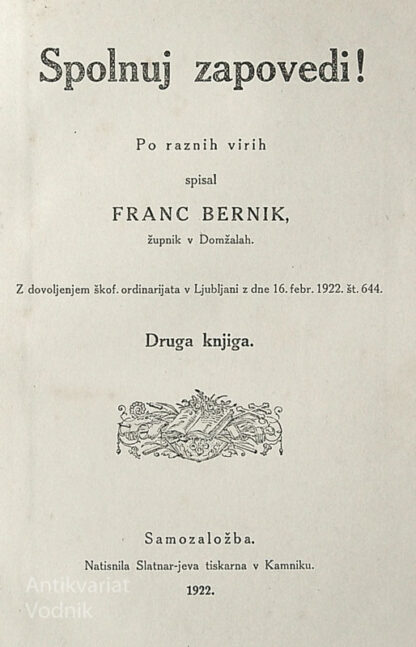 SPOLNUJ ZAPOVEDI!, Franc Bernik - Image 2