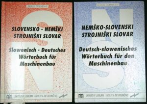SLOVENSKO-NEMŠKI STROJNIŠKI SLOVAR, I. in II. del, Boris Černigoj