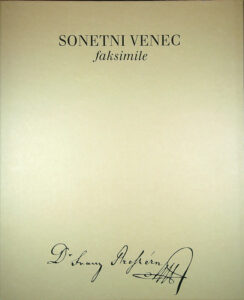 SONETNI VENEC FAKSIMILE, dr. France Prešeren